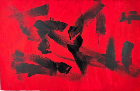 Crimson Fusion 36x24 Canvas