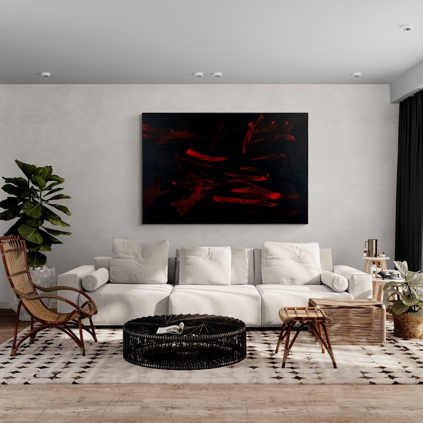 Crimson Sky, 72x48 Canvas