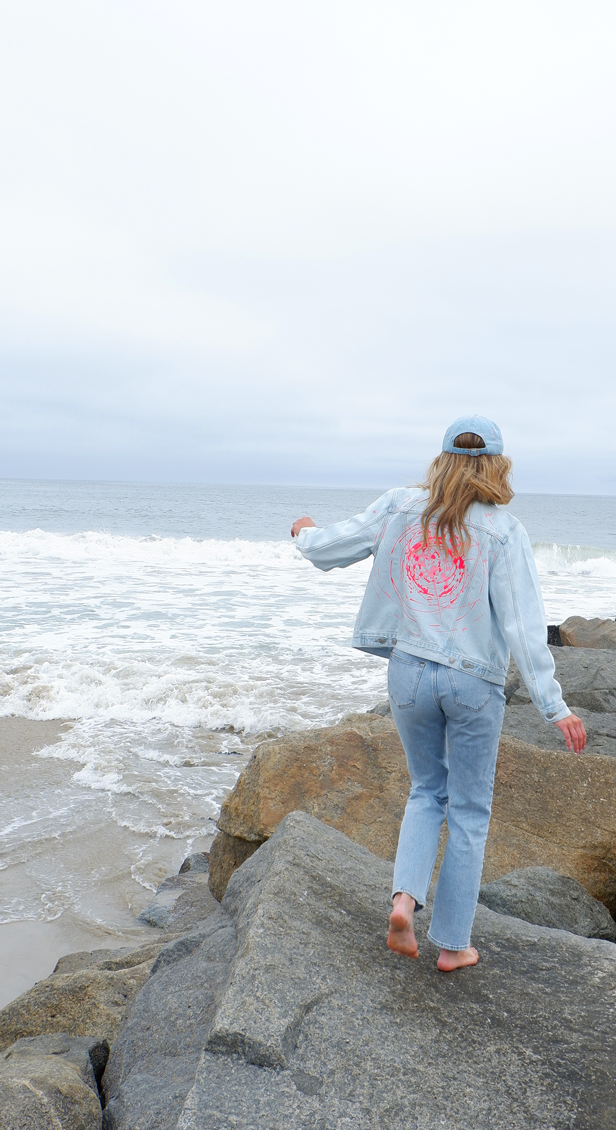 Electric Pink - Hand Painted Denim Jacket