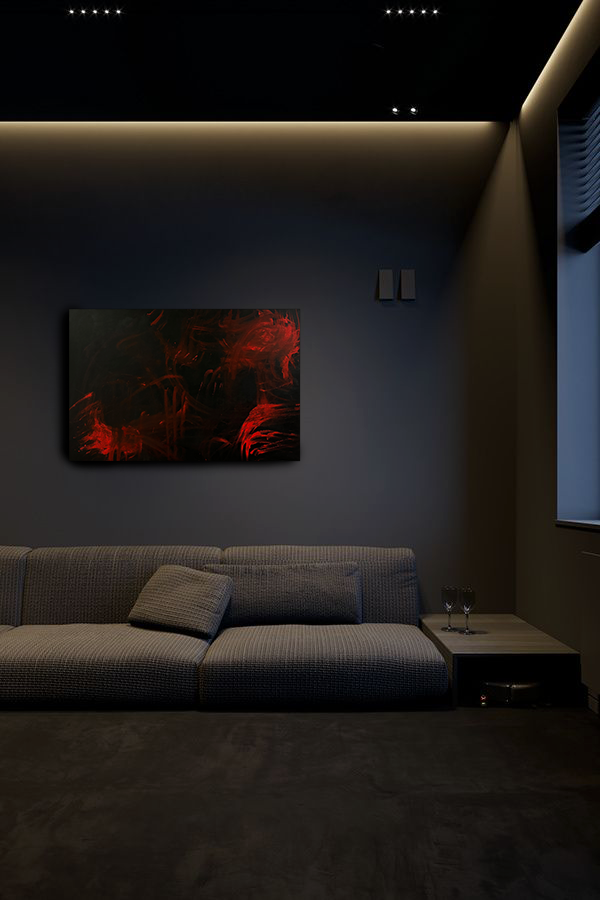 Scarlet Shadow 36x24 Canvas