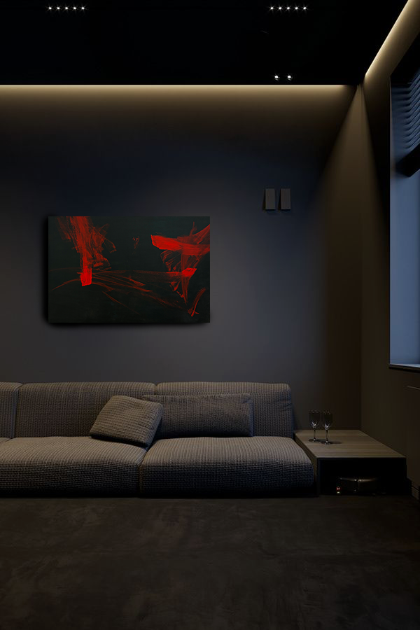 Charcoal Ember 36x24 Canvas