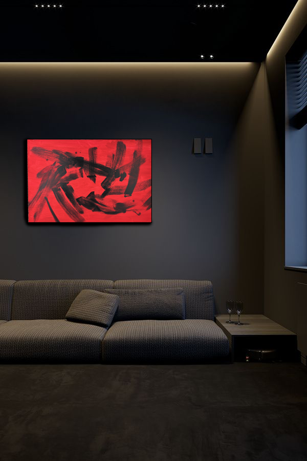 Blackened Red 36x24 Canvas