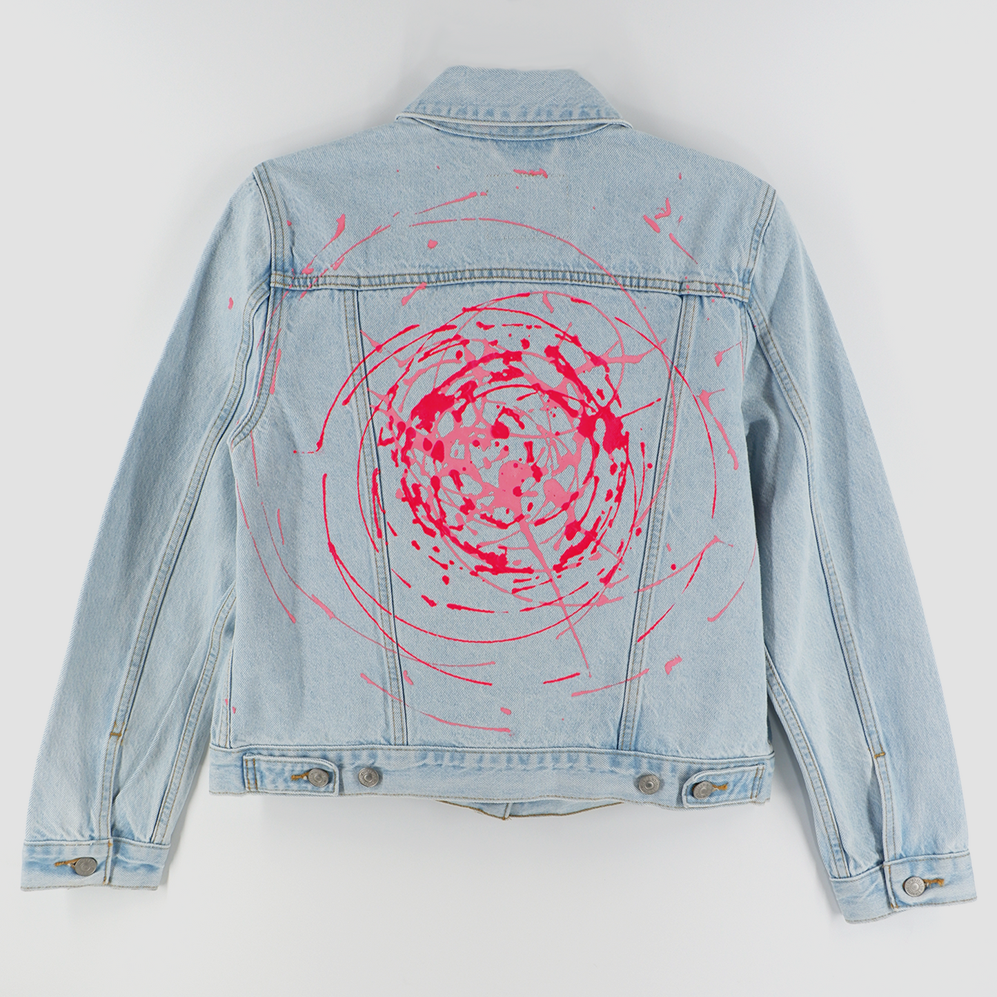 Electric Pink - Hand Painted Denim Jacket