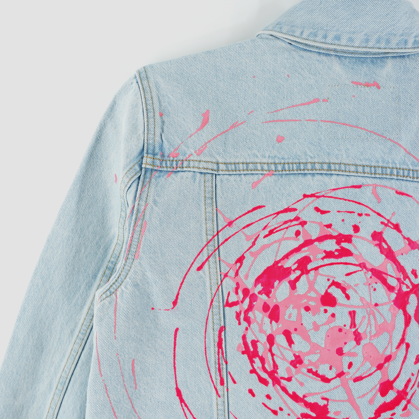 Electric Pink - Hand Painted Denim Jacket