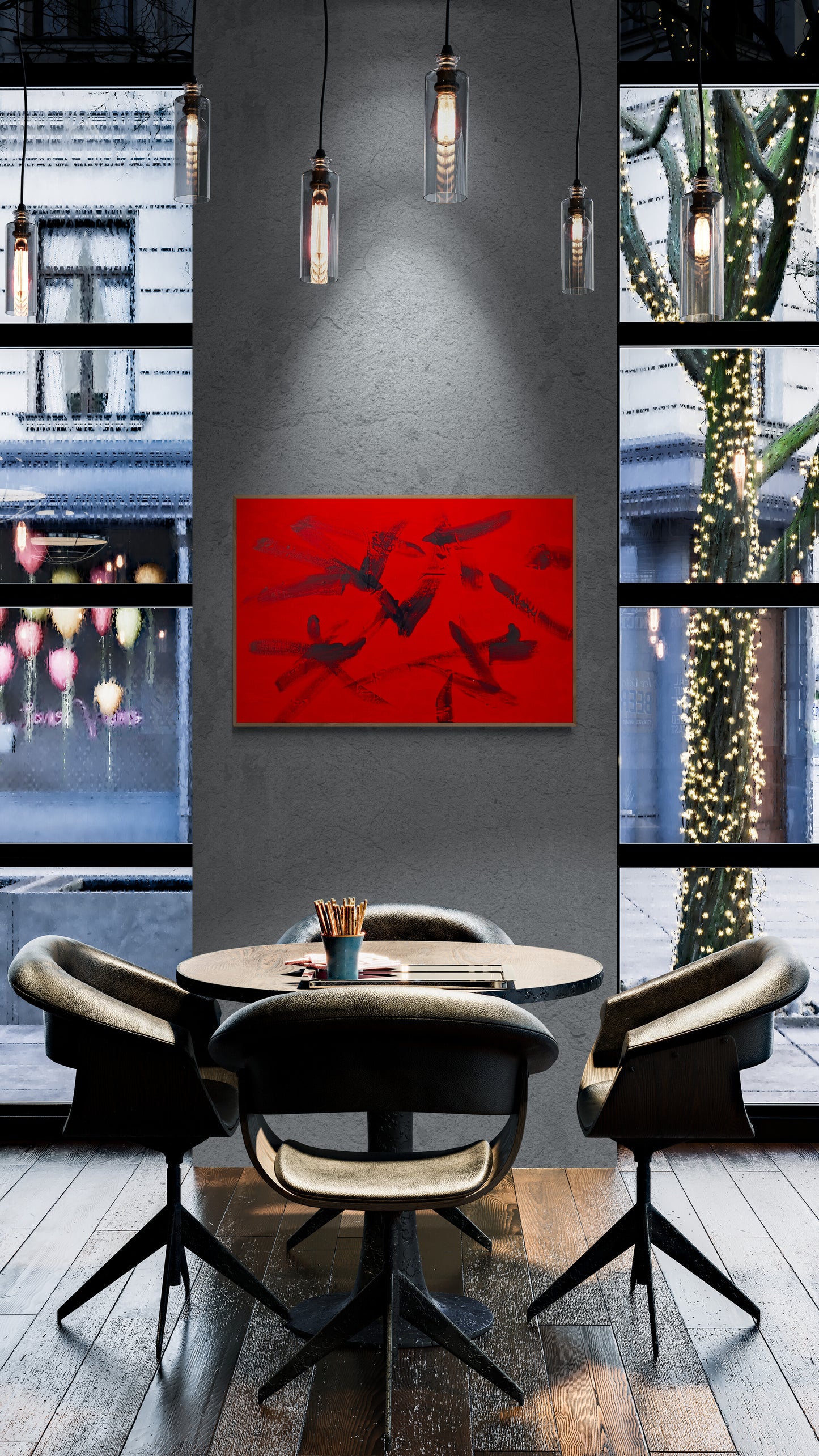 Red Noir 36x24 Canvas