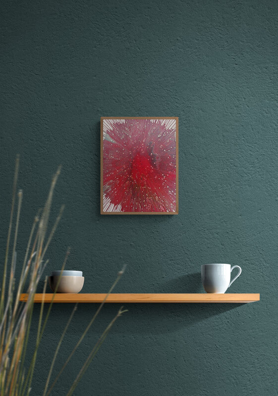 Crimson Inferno, 11x14 Canvas