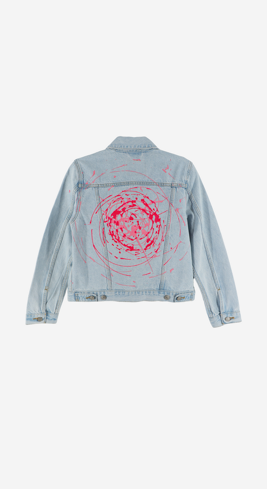 Electric Pink - Hand Painted Denim Jacket