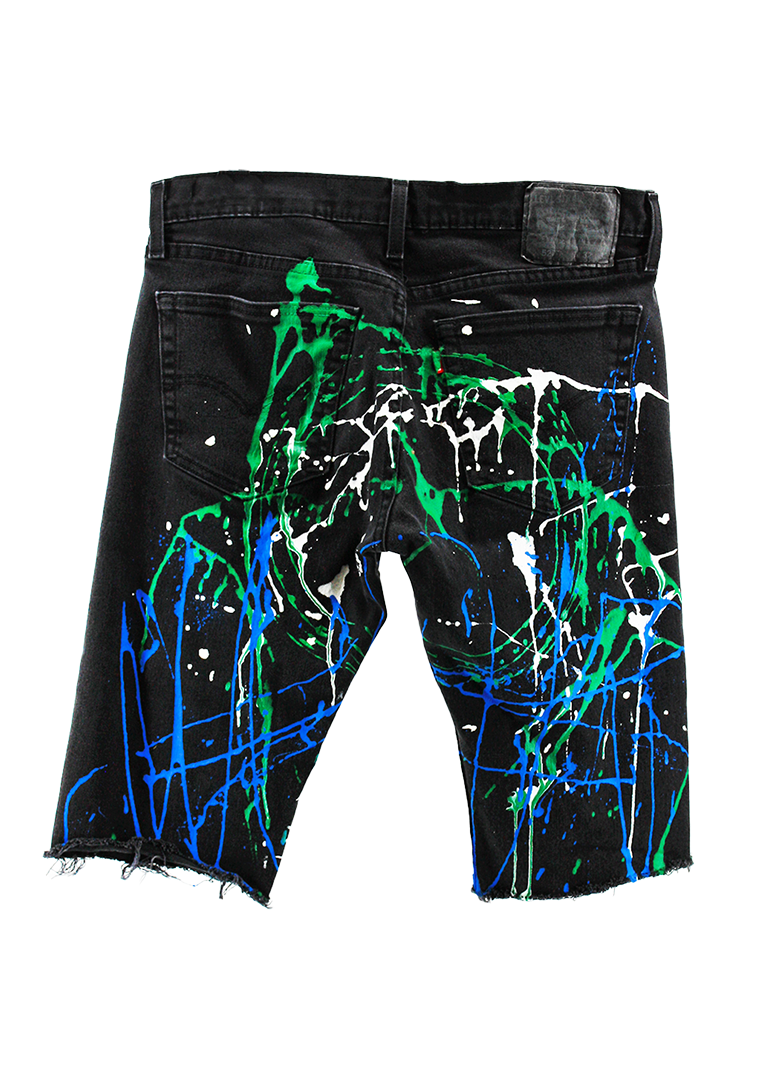 Hand-painted Denim Shorts
