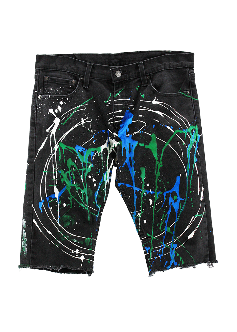 Hand-painted Denim Shorts